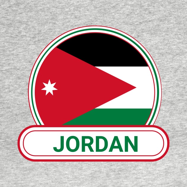 Jordan Country Badge - Jordan Flag by Yesteeyear